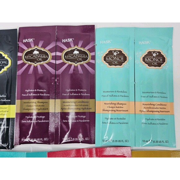 HASK 9 Pc NEW Assorted Hair Shampoo & Conditioner Samples 10ml - Picture 3 of 6